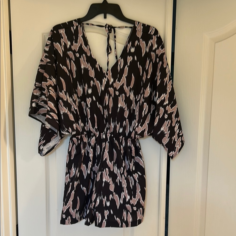 Stylish Black and Pink Women's Romper